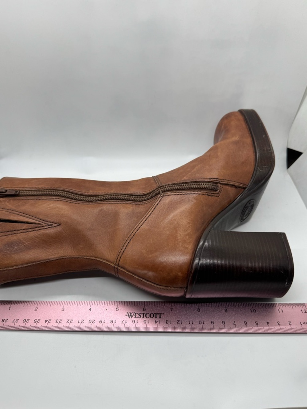 Steve Madden Free Chunky Platform Leather Boots 90s Y2K Vintage Women's Size 7.5 - Picture 12 of 13